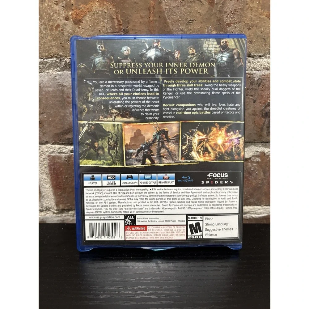 Bound By Flame with Manual (Sony PlayStation 4 2014) PS4, Tested, FAST SHIPPING!